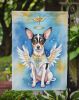 Rat Terrier My Angel Garden Flag Mailbox Flag Decorative Yard Flag Banner Outside Patio Artwork Yard Flower Beds, Garden Size, Multicolor