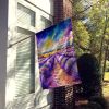 English Lavender in Color House Flag Large Porch Sleeve Pole Decorative Outside Yard Banner Artwork Wall Hanging, Polyester, House Size, Multicolor