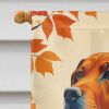 Vizsla Fall House Flag Large Porch Sleeve Pole Decorative Outside Yard Banner Artwork Wall Hanging, Polyester, House Size, Multicolor