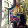 Pansies in Color House Flag Large Porch Sleeve Pole Decorative Outside Yard Banner Artwork Wall Hanging, Polyester, House Size, Multicolor