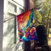 Begonias in Color House Flag Large Porch Sleeve Pole Decorative Outside Yard Banner Artwork Wall Hanging, Polyester, House Size, Multicolor
