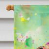 Collie Hippie Dawg House Flag Large Porch Sleeve Pole Decorative Outside Yard Banner Artwork Wall Hanging, Polyester, House Size, Multicolor