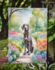 Weimaraner Spring Path Garden Flag Mailbox Flag Decorative Yard Flag Banner Outside Patio Artwork Yard Flower Beds, Garden Size, Multicolor