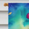 Peonies in Color House Flag Large Porch Sleeve Pole Decorative Outside Yard Banner Artwork Wall Hanging, Polyester, House Size, Multicolor