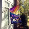 Crocus in Color House Flag Large Porch Sleeve Pole Decorative Outside Yard Banner Artwork Wall Hanging, Polyester, House Size, Multicolor
