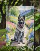 Norwegian Elkhound Spring Path Garden Flag Mailbox Flag Decorative Yard Flag Banner Outside Patio Artwork Yard Flower Beds, Garden Size, Multicolor