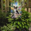 Papillon Spring Path Garden Flag Mailbox Flag Decorative Yard Flag Banner Outside Patio Artwork Yard Flower Beds, Garden Size, Multicolor