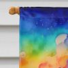 Violets in Color House Flag Large Porch Sleeve Pole Decorative Outside Yard Banner Artwork Wall Hanging, Polyester, House Size, Multicolor