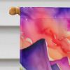 Petunias in Color House Flag Large Porch Sleeve Pole Decorative Outside Yard Banner Artwork Wall Hanging, Polyester, House Size, Multicolor