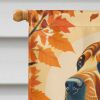 Bloodhound Fall House Flag Large Porch Sleeve Pole Decorative Outside Yard Banner Artwork Wall Hanging, Polyester, House Size, Multicolor