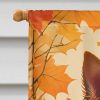 Norwich Terrier Fall House Flag Large Porch Sleeve Pole Decorative Outside Yard Banner Artwork Wall Hanging, Polyester, House Size, Multicolor