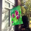Vermont Red Clover in Watercolor House Flag Large Porch Sleeve Pole Decorative Outside Yard Banner Artwork Wall Hanging, Polyester, House Size