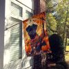 Affenpinscher Fall House Flag Large Porch Sleeve Pole Decorative Outside Yard Banner Artwork Wall Hanging, Polyester, House Size, Multicolor