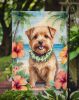 Norfolk Terrier Luau Garden Flag Mailbox Flag Decorative Yard Flag Banner Outside Patio Artwork Yard Flower Beds, Garden Size, Multicolor