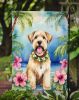 Wheaten Terrier Luau Garden Flag Mailbox Flag Decorative Yard Flag Banner Outside Patio Artwork Yard Flower Beds, Garden Size, Multicolor