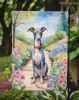 Italian Greyhound Spring Path Garden Flag Mailbox Flag Decorative Yard Flag Banner Outside Patio Artwork Yard Flower Beds, Garden Size, Multicolor