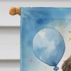 Labradoodle Black Happy Birthday House Flag Large Porch Sleeve Pole Decorative Outside Yard Banner Artwork Wall Hanging, Polyester, House Size