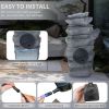 23 Inches Rock Waterfall Outdoor Fountain with LED Lights Stone Garden Fountains Outdoor DÃ©cor for Patio Lawn Backyard Cascading Tiered Outdoor Water