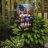 All American Bichon Frise Garden Flag Mailbox Flag Decorative Yard Flag Banner Outside Patio Artwork Yard Flower Beds, Garden Size, Multicolor