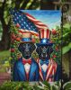 All American Flat-Coated Retriever Garden Flag Mailbox Flag Decorative Yard Flag Banner Outside Patio Artwork Yard Flower Beds, Garden Size