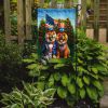All American Chow Chow Garden Flag Mailbox Flag Decorative Yard Flag Banner Outside Patio Artwork Yard Flower Beds, Garden Size, Multicolor