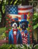 All American Portuguese Water Dog Garden Flag Mailbox Flag Decorative Yard Flag Banner Outside Patio Artwork Yard Flower Beds, Garden Size, Multicolor