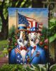 All American Borzoi Garden Flag Mailbox Flag Decorative Yard Flag Banner Outside Patio Artwork Yard Flower Beds, Garden Size, Multicolor