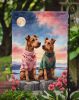 Irish Terrier Two Hearts Garden Flag Mailbox Flag Decorative Yard Flag Banner Outside Patio Artwork Yard Flower Beds, Garden Size, Multicolor