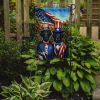 All American Flat-Coated Retriever Garden Flag Mailbox Flag Decorative Yard Flag Banner Outside Patio Artwork Yard Flower Beds, Garden Size