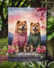 Chow Chow Two Hearts Garden Flag Mailbox Flag Decorative Yard Flag Banner Outside Patio Artwork Yard Flower Beds, Garden Size, Multicolor
