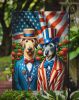 All American Irish Wolfhound Garden Flag Mailbox Flag Decorative Yard Flag Banner Outside Patio Artwork Yard Flower Beds, Garden Size, Multicolor