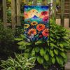 Zinnias in Color Garden Flag Mailbox Flag Decorative Yard Flag Banner Outside Patio Artwork Yard Flower Beds, Garden Size, Multicolor