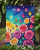 Roses in Color Garden Flag Mailbox Flag Decorative Yard Flag Banner Outside Patio Artwork Yard Flower Beds, Garden Size, Multicolor