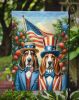 All American Basset Hound Garden Flag Mailbox Flag Decorative Yard Flag Banner Outside Patio Artwork Yard Flower Beds, Garden Size, Multicolor