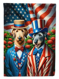 All American Irish Wolfhound Garden Flag Mailbox Flag Decorative Yard Flag Banner Outside Patio Artwork Yard Flower Beds, Garden Size, Multicolor