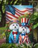 All American Maltese Garden Flag Mailbox Flag Decorative Yard Flag Banner Outside Patio Artwork Yard Flower Beds, Garden Size, Multicolor