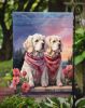 Clumber Spaniel Two Hearts Garden Flag Mailbox Flag Decorative Yard Flag Banner Outside Patio Artwork Yard Flower Beds, Garden Size, Multicolor