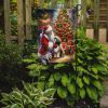 Lhasa Apso and Santa Claus Garden Flag Mailbox Flag Decorative Yard Flag Banner Outside Patio Artwork Yard Flower Beds, Garden Size, Multicolor