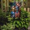 All American Irish Wolfhound Garden Flag Mailbox Flag Decorative Yard Flag Banner Outside Patio Artwork Yard Flower Beds, Garden Size, Multicolor