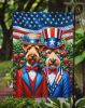 All American Irish Terrier Garden Flag Mailbox Flag Decorative Yard Flag Banner Outside Patio Artwork Yard Flower Beds, Garden Size, Multicolor