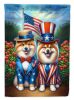 All American Finnish Spitz Garden Flag Mailbox Flag Decorative Yard Flag Banner Outside Patio Artwork Yard Flower Beds, Garden Size, Multicolor