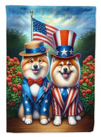 All American Finnish Spitz Garden Flag Mailbox Flag Decorative Yard Flag Banner Outside Patio Artwork Yard Flower Beds, Garden Size, Multicolor