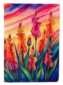Gladiolus in Color Garden Flag Mailbox Flag Decorative Yard Flag Banner Outside Patio Artwork Yard Flower Beds, Garden Size, Multicolor
