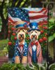 All American Wheaten Terrier Garden Flag Mailbox Flag Decorative Yard Flag Banner Outside Patio Artwork Yard Flower Beds, Garden Size, Multicolor