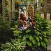 English Setter and Santa Claus Garden Flag Mailbox Flag Decorative Yard Flag Banner Outside Patio Artwork Yard Flower Beds, Garden Size, Multicolor