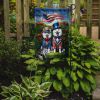 All American American Eskimo Garden Flag Mailbox Flag Decorative Yard Flag Banner Outside Patio Artwork Yard Flower Beds, Garden Size, Multicolor