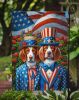 All American Brittany Garden Flag Mailbox Flag Decorative Yard Flag Banner Outside Patio Artwork Yard Flower Beds, Garden Size, Multicolor