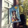 Bernese Mountain Dog Happy Birthday House Flag Large Porch Sleeve Pole Decorative Outside Yard Banner Artwork Wall Hanging, Polyester, House Size