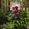 Cocker Spaniel Two Hearts Garden Flag Mailbox Flag Decorative Yard Flag Banner Outside Patio Artwork Yard Flower Beds, Garden Size, Multicolor