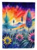 Eryngium in Color Garden Flag Mailbox Flag Decorative Yard Flag Banner Outside Patio Artwork Yard Flower Beds, Garden Size, Multicolor